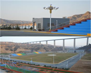 內蒙古廣場高桿燈、中華燈-內蒙古渭南合陽特警訓練基地廣場照明