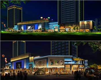 內蒙古樓體亮化-正上新世界商業樓亮化工程